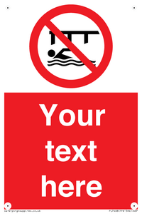 Custom Do not swim in the vicinity of piers